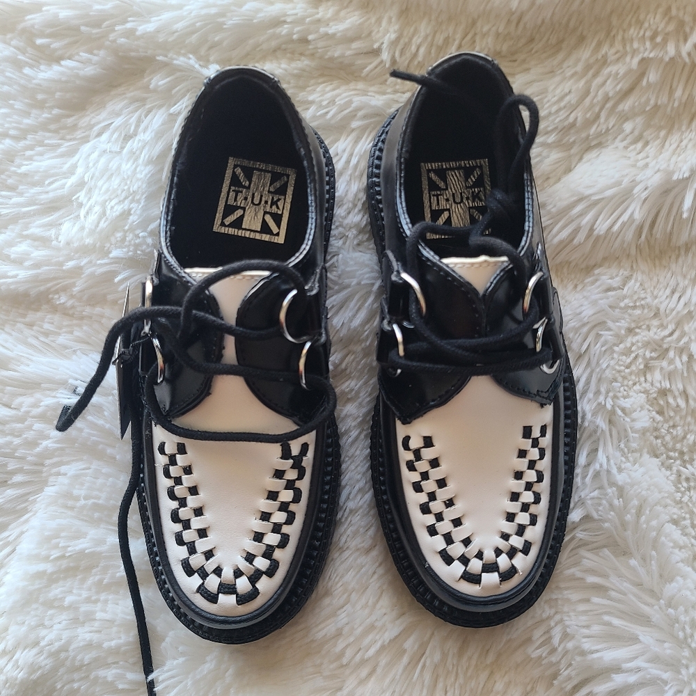 T.U.K. Black & White Creepers